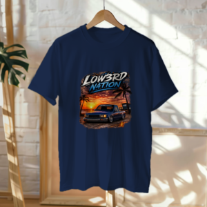 Sunset Beach Mini Tee — Navy Blue