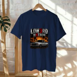 Silver Palm OBS Tee — Navy Blue