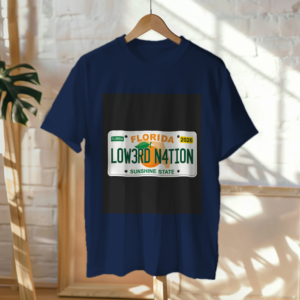 Florida License Plate Tee — Navy Blue