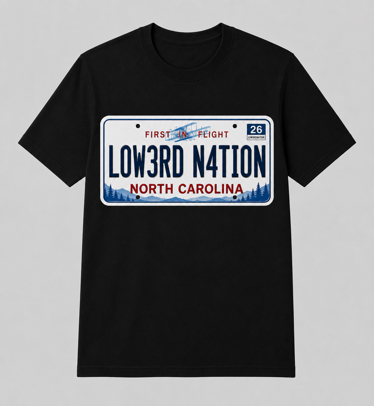 LOW3RD FL Plate North Carolina (black)